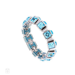 Aquamarine Swarovski crystal bracelet