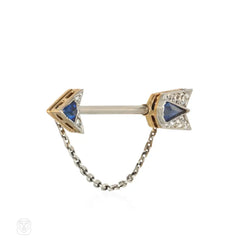 Art Deco arrow jabot brooch