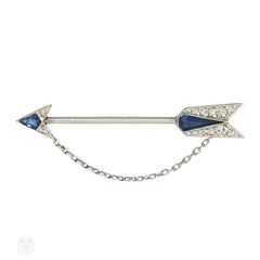 Art Deco arrow jabot brooch