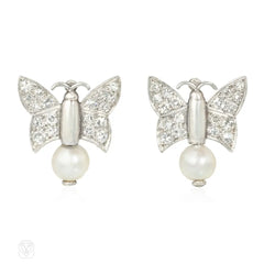 Art Deco butterfly earrings