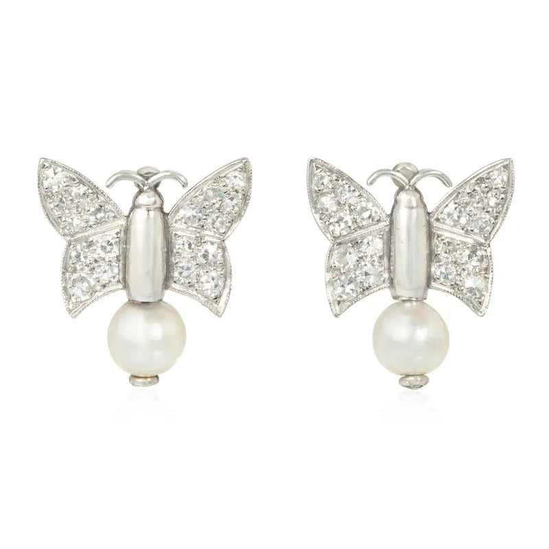 Art Deco butterfly earrings