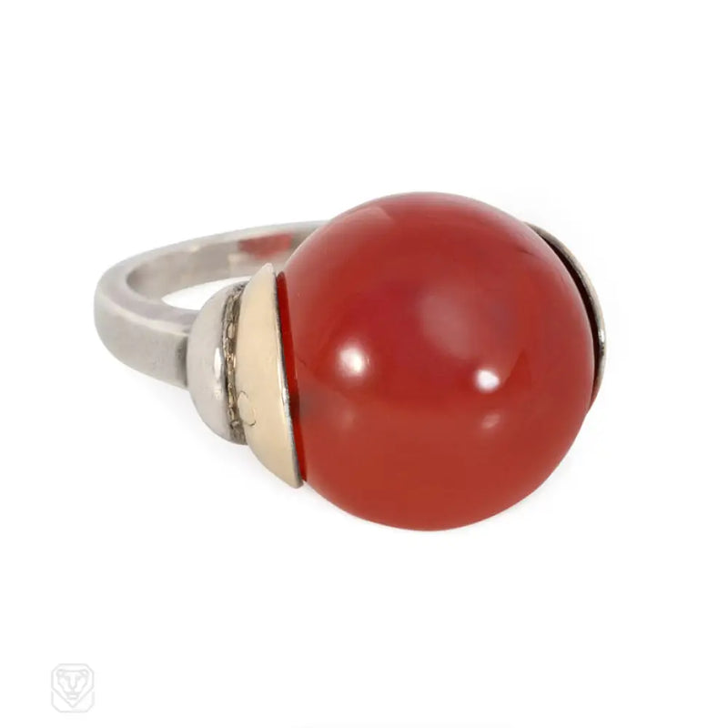 Art Deco Carnelian Ring Sasportas