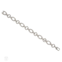 Art Deco Cartier diamond open link bracelet