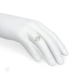 Art Deco collet set diamond and platinum ring