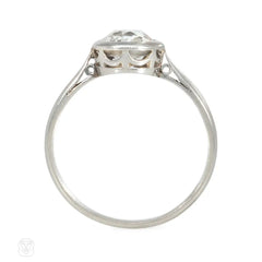 Art Deco collet set diamond and platinum ring