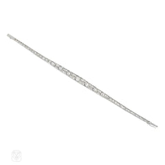 Art Deco collet-set segmented line bracelet