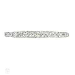 Art Deco collet-set segmented line bracelet