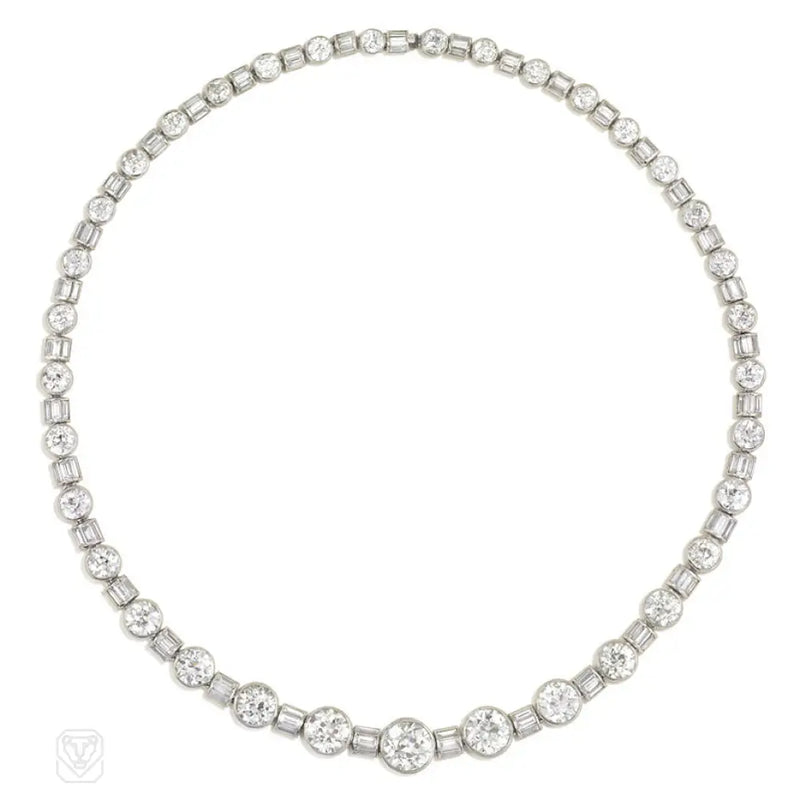 Art Deco Convertible Diamond Necklace