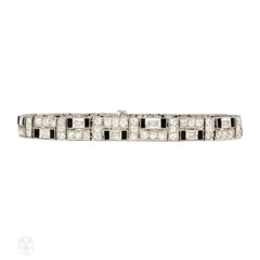 Art Deco diamond and onyx bracelet, Udall & Ballou