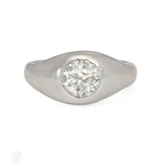 Art Deco diamond and platinum gypsy ring