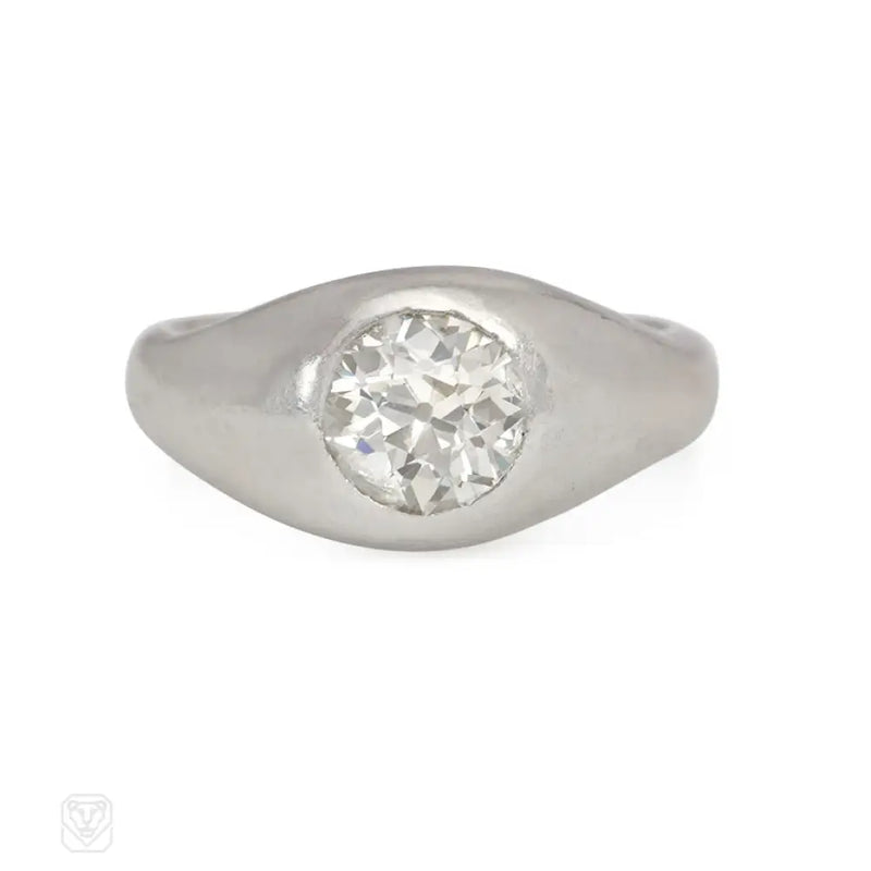 Art Deco Diamond And Platinum Gypsy Ring