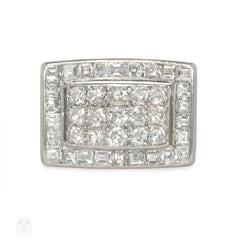 Art Deco diamond arch ring, Boivin