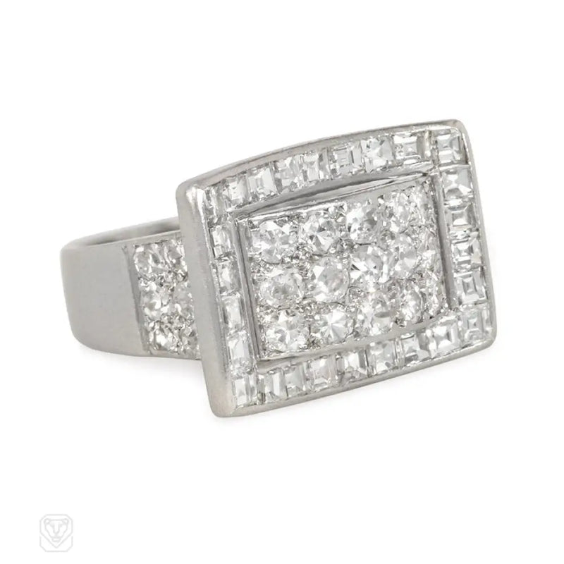 Art Deco Diamond Arch Ring Boivin