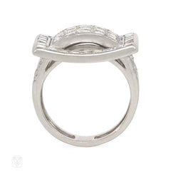 Art Deco diamond arch ring, Boivin