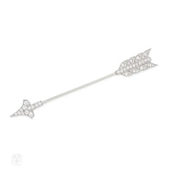 Art Deco diamond arrow jabot, Cartier