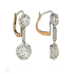 Art Deco diamond dormeuse earrings