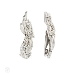 Art Deco diamond earrings, Chaumet, Paris
