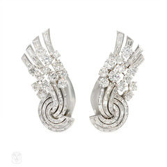 Art Deco diamond earrings, Chaumet, Paris