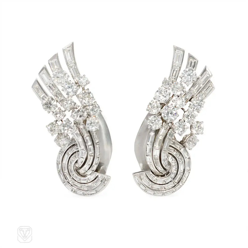 Art Deco Diamond Earrings Chaumet Paris