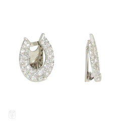 Art Deco diamond horseshoe earrings