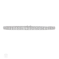 Art Deco diamond line bracelet