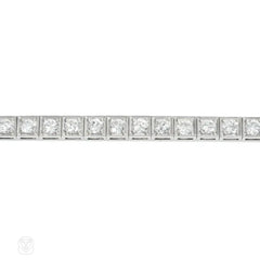Art Deco diamond line bracelet