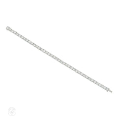 Art Deco diamond line bracelet in platinum