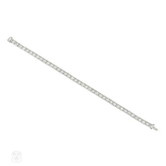 Art Deco diamond line bracelet in platinum