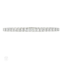 Art Deco diamond line bracelet in platinum