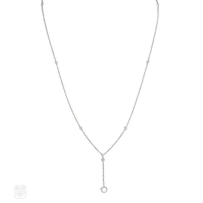 Art Deco diamond lorgnette chain