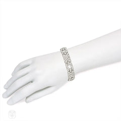 Art Deco diamond plaque bracelet