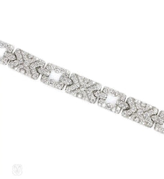 Art Deco diamond plaque bracelet