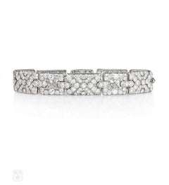 Art Deco diamond plaque bracelet