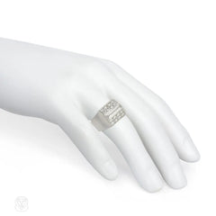 Art Deco diamond-set platinum wedge ring