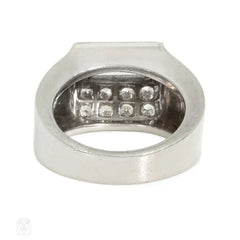 Art Deco diamond-set platinum wedge ring