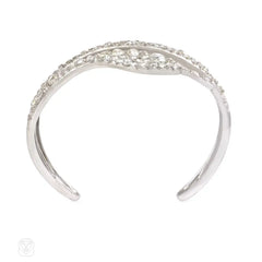 Art Deco diamond snake bracelet, France