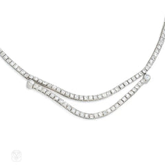 Art Deco diamond swag necklace
