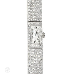 Art Deco diamond watch, Tiffany with Meylan movement