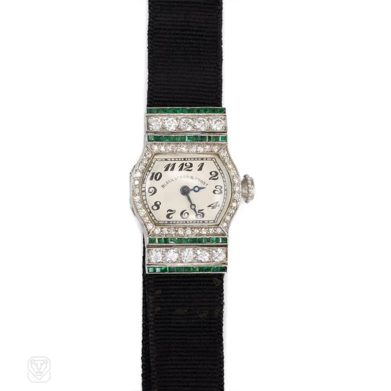Art Deco Dress Watch Black Starr & Frost