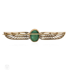 Art Deco Egyptian Revival scarab brooch, Cartier