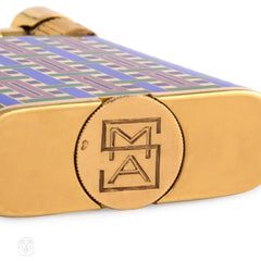 Art Deco enamel and gold lighter, France