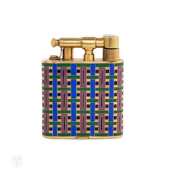 Art Deco enamel and gold lighter, France
