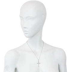 Art Deco French diamond cross pendant