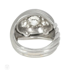 Art Deco French turban style diamond ring