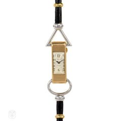Art Deco geometric watch, Cartier, Paris.