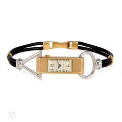 Art Deco geometric watch, Cartier, Paris.