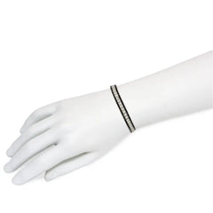Art Deco J.E. Caldwell onyx, diamond, and platinum line bracelet