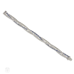 Art Deco J.E. Caldwell sapphire and diamond bracelet