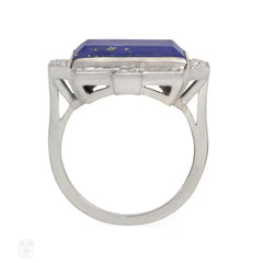 Art Deco lapis and diamond ring