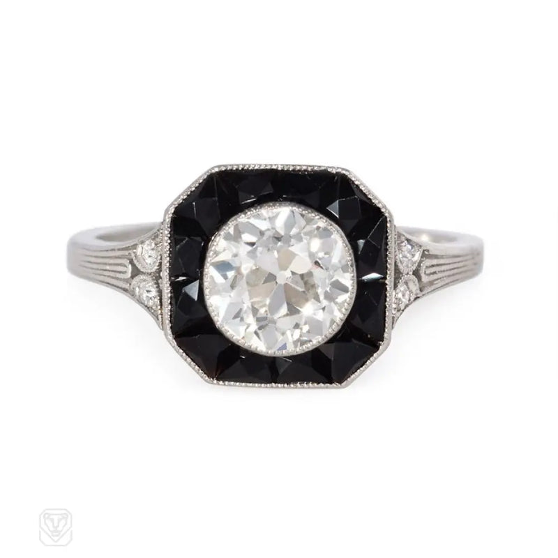 Art Deco Onyx And Diamond Ring Marcus & Co.